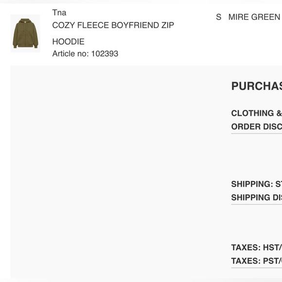 TNA Cozy Fleece Boyfriend Zip Hoodie - Picture 8 of 8